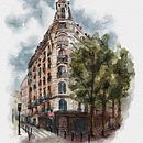 Mi Proyecto del curso: Dibujo arquitectónico con acuarela y tinta. Een project van Digitale tekening van marcosecabrera - 29.03.2021