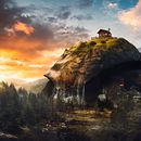 Es maravilloso poder disfrutar de un atardecer, desde tu hogar.. Un proyecto de Diseño gráfico y Matte Painting de Yonatan Diaz Almeida - 03.03.2021
