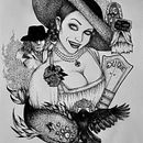 Final Project, Resident Evil in Blackwork.. Un progetto di Illustrazione tradizionale, Illustrazione digitale e Design di tatuaggi di Gabriela Arouca - 11.05.2021