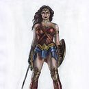 Proyecto Ilustración de personajes en acrílico: Wonder Woman. Ilustração tradicional projeto de Emily Tenjo - 31.03.2021
