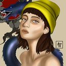 El dragon y la chica.. Un proyecto de Diseño digital de Marian Díaz - 31.03.2021