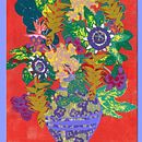 Spring bouquet III Serigraph Collage 8.5" x 11" 2020 . % Maria tarafından hazırlanan Botanik İllüstras, on, Kolaj, Ve Serigrafi Baskı projesi - 04.01.2021