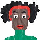 A portrait of a Black Woman. Projekt z dziedziny Trad, c i jna ilustracja użytkownika Iuliia Chefanova - 01.04.2021