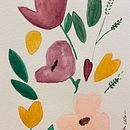 Aquarela floral 1. Drawing, and Watercolor Painting project by Isabella Leite - 04.03.2021