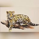 Jaguar con rotuladores acuarelables. Projekt z dziedziny  R, sunek, R, sunek realist, czn, Trad, c, jna ilustracja,  R, sunek atramentem i Malowanie akwarelą użytkownika Patricia Moreno García - 03.04.2021