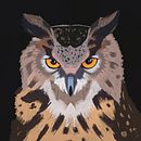 Owl. Ilustração digital projeto de Rebecca Paramio Nave - 01.04.2021