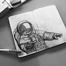 Astronauta perdido. Een project van  Tekening, Tekening met potlood y  Artistieke tekening van Edgar Campos May - 04.04.2021