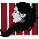 Me between the lines . Ilustrație digitală de Paula Cepeda - 04.04.2021