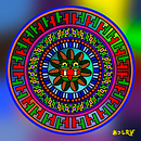 Mándala con símbolo azteca. Digital Drawing project by Raúl Villela Flores - 02.05.2021