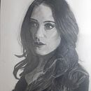 Retrato Simone Simons. Projekt z dziedziny Trad, c, jna ilustracja,  Sztuki piękne, Sketching, R, sunek ołówkiem,  R, sunek, Portret, R, sunek realist, czn,  R, sunek art, st, czn, R, sunek anatomiczn i Design użytkownika eder_cy - 16.05.2021