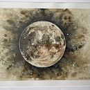 Luna lunera . Een project van Aquarelschilderen van Angela Reyes Perea - 05.04.2021