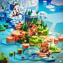 Lowpoly 3D world. Concept Art, 3D Design, and Traditional illustration project by Santiago Moriv - 04.05.2021