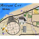 Michigan City, Indiana Weekend Getaway. Un proyecto de Dibujo digital, Ilustración digital y Pintura digital de mbanys - 05.04.2021