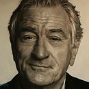 Retrato de Robert de Niro. Un proyecto de Bellas Artes, Dibujo de Retrato, Dibujo realista y Pintura de Adrián Durá Reina - 03.04.2021