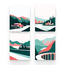 Natural Landscapes. Een project van Traditionele illustratie y Vectorillustratie van Alvaro Santamaría Muñoz - 06.04.2021