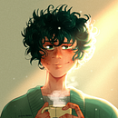 Midoriya Izuku . Ilustrație tradițională de alexiaklee - 02.12.2021