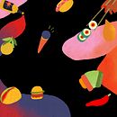 Food & music. Een project van Posterontwerp, Traditionele illustratie y Muziekproductie van Juliana Bandeira - 06.04.2021