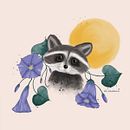 Mapache, con manto de cielo. Projekt z dziedziny R, sunek botaniczn, Ilustracja c i frowa użytkownika Noemí Jiménez - 13.03.2021