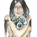 Husky. Een project van Traditionele illustratie y Aquarelschilderen van marta gil lopez - 07.04.2021