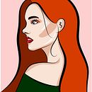 Ruiva. Desenho de retrato e Ilustração tradicional projeto de Quézia Ferrazoli de Paula Carvalho - 08.04.2021