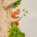 Mural Art for Playroom. Interior Architecture, Fine Arts, Creativit, Decoration, Art Direction, Architectural Illustration, Botanical Illustration, Naturalistic Illustration, Interior Decoration, Painting, Acr, lic Painting, Stor, telling, and Decorative Painting project by Tâmisa Trommer - 03.30.2019
