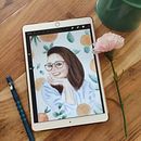 My project in Illustrated Portrait in Watercolor course. Un proyecto de Dibujo digital, Ilustración digital, Dibujo de Retrato y Pintura a la acuarela de Citla Flores - 08.04.2021
