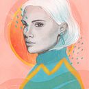 Mientras. Un proyecto de Ilustración tradicional, Ilustración digital, Dibujo a lápiz y Dibujo de Retrato de Nat de la Croix - 09.04.2021