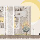 a guitarist house illustration. Architectural Illustration, and Digital Architecture project by Mohamed Abdellatif - 01.10.2021