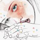 Dejar volar la imaginación . Fine Arts, Artistic Drawing, Portrait Drawing, and Digital Drawing project by Emma Remis - 04.10.2021