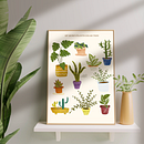 My Mom's Plants Collection. Ilustração tradicional, Ilustração botânica, Ilustração digital, Ilustração naturalista, e Pintura guache projeto de Yurle Villegas - 10.04.2021