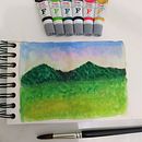 Paisagem verde. Un progetto di Pittura ad acquerello di Carla Susana Ribeiro - 11.04.2021