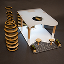 Scale model proposal for a modular beer pop-up show.. Un progetto di  di Johanna Vargas - 11.04.2021