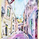 Mosta, Malta.. Projekt z dziedziny Malowanie akwarelą użytkownika Hilary Paul Agius - 11.04.2021