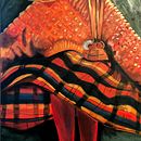 Primer lugar Smirnoff Fashion Awards, UK, 1988. Acr, and lic Painting project by Fabiola De Ford - 07.12.2020