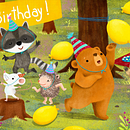 Woodland Birthday Party. Design de personagens, Ilustração tradicional, Ilustração digital e Ilustração infantil projeto de Juliana Motzko - 12.04.2021