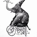 elefante. Un proyecto de Ilustración tradicional, Ilustración con tinta e Ilustración infantil de Fabiana Moch - 13.04.2021