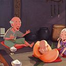 Momotaro. Editorial Illustration, Traditional illustration, Digital Illustration, and Children's Illustration project by Alejandra barajas - 09.13.2020