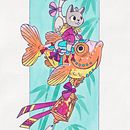 Fish ride. Pintura em aquarela projeto de Aneta Biskupová - 14.04.2021