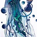 medusa espacial. Pintura em aquarela projeto de Jo Gomez - 14.04.2021