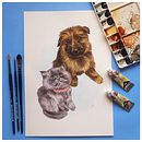 Aquarela realista de pets. Watercolor Painting project by Daniella Fernandes - 04.14.2021