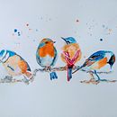 My project in Artistic Watercolor Techniques for Illustrating Birds course . Lukisan Cat Air proyek oleh Anne - 04.15.2021