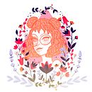 Mi Proyecto del curso: Retrato ilustrado con elementos botánicos Ein Projekt aus dem Bereich Digitale Zeichnung von Roselly King - 05.04.2021