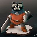  Forest Raccoon. Traditional illustration project by Luigi Pozo - 04.16.2021