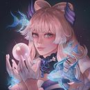 kokomi. Traditional illustration, Digital Illustration, and Digital Painting project by cate - 08.14.2021