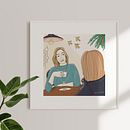 Ilustração - "Um café  entre empreendedoras" . % Sofia Vieira tarafından hazırlanan Dijital İllüstras, Ve on projesi - 03.01.2021
