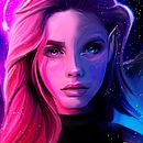 Mi Proyecto del curso: Retratos digitales de fantasía con Photoshop Ein Projekt aus dem Bereich Kreativität und Digitale Zeichnung von María Sol Burgos - 16.04.2021