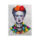 Mi Versión de Frida. Embroider, Traditional illustration, Ink Illustration, and Watercolor Painting project by Priscilla Carrera Murray - 02.05.2021