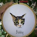 Hand Embroidery Needle Painting of my cat Bubbly . % Sanjana V Marathe tarafından hazırlanan Sanat ve El Sanatları, Nakış, Ve Güzel sanatlar projesi - 04.17.2021