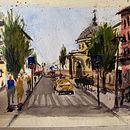 mi proyecto final. Een project van  Architecturale illustratie y Aquarelschilderen van Pavel Rudnev - 19.04.2021