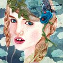 Mi Proyecto del curso: Retrato ilustrado en acuarela . Lukisan Cat Air proyek oleh DECROIX Carole - 04.21.2021